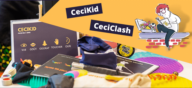 Visuel représentant notre valise pédagogique de sensibilisation à la déficience visuelle pour les 6-12 ans